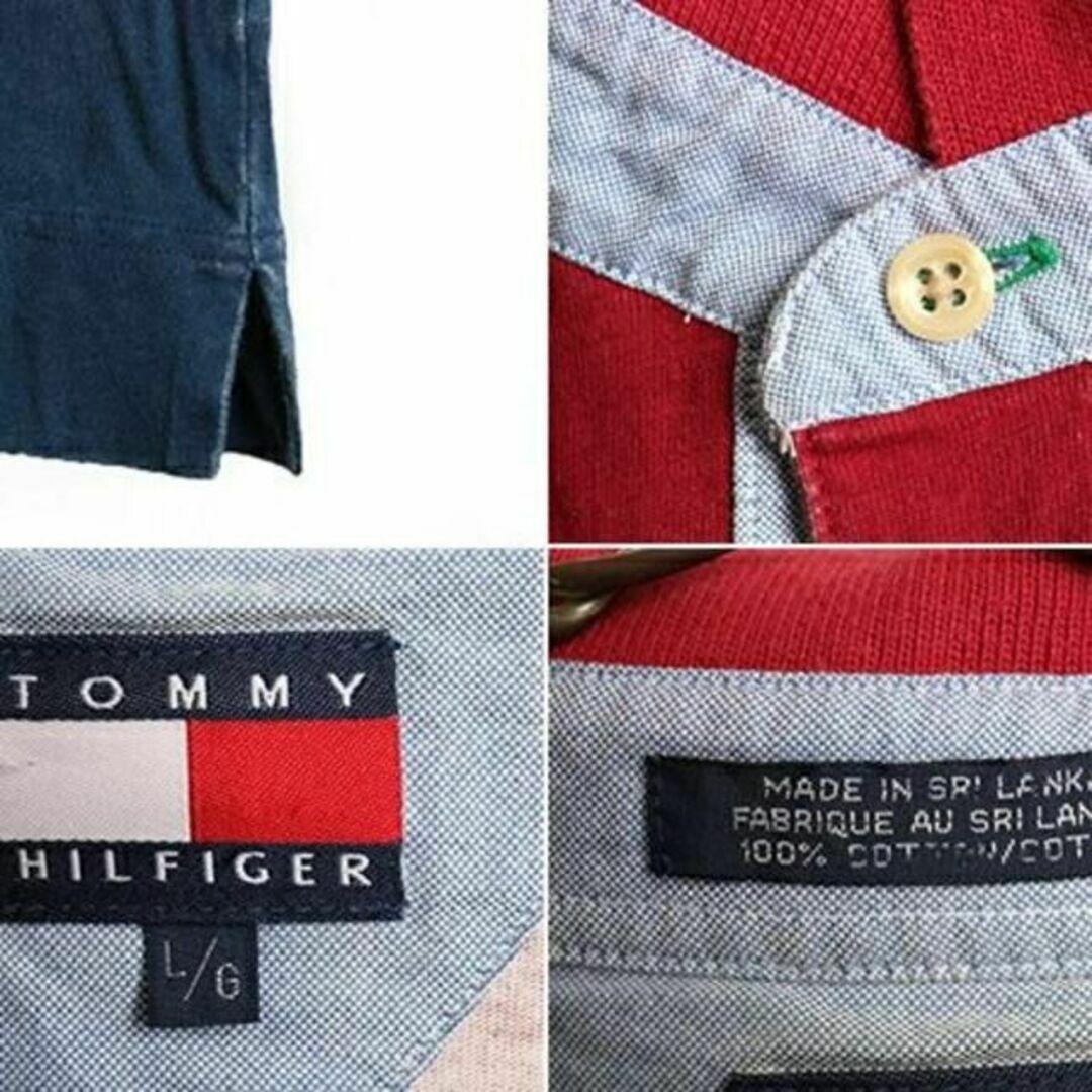 TOMMY HILFIGER(トミーヒルフィガー)の90's ■ トミーフィルフィガー マルチカラー ボタニカル ハワイアン プリン メンズのトップス(ポロシャツ)の商品写真