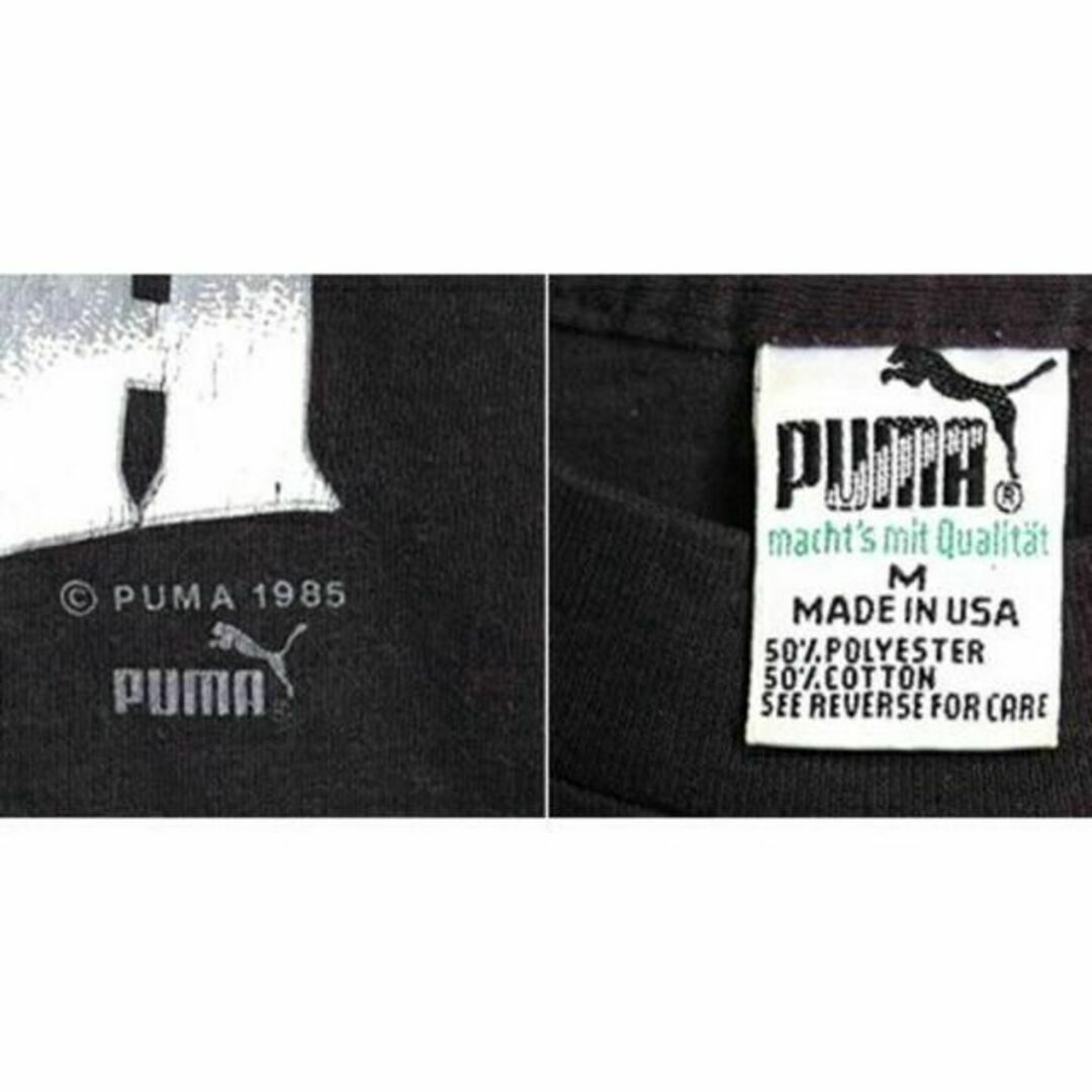 80's USA製 ビンテージ ■ PUMA プーマ ビッグ ロゴ プリント 半39sUSA製ビンテージ