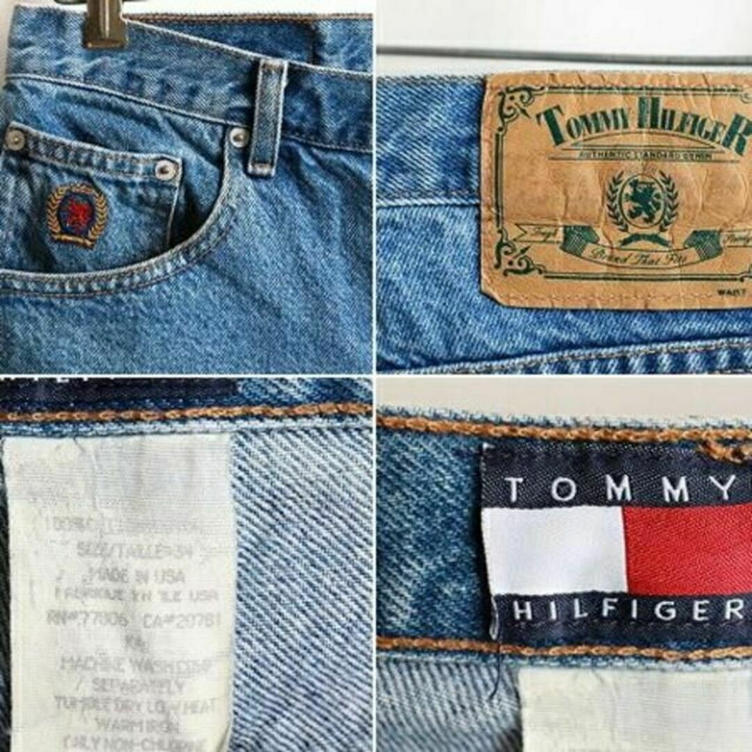 TOMMY HILFIGER(トミーヒルフィガー)の90s USA製■TOMMY HILFIGERトミージーンズ 5ポケット デニム メンズのパンツ(ワークパンツ/カーゴパンツ)の商品写真