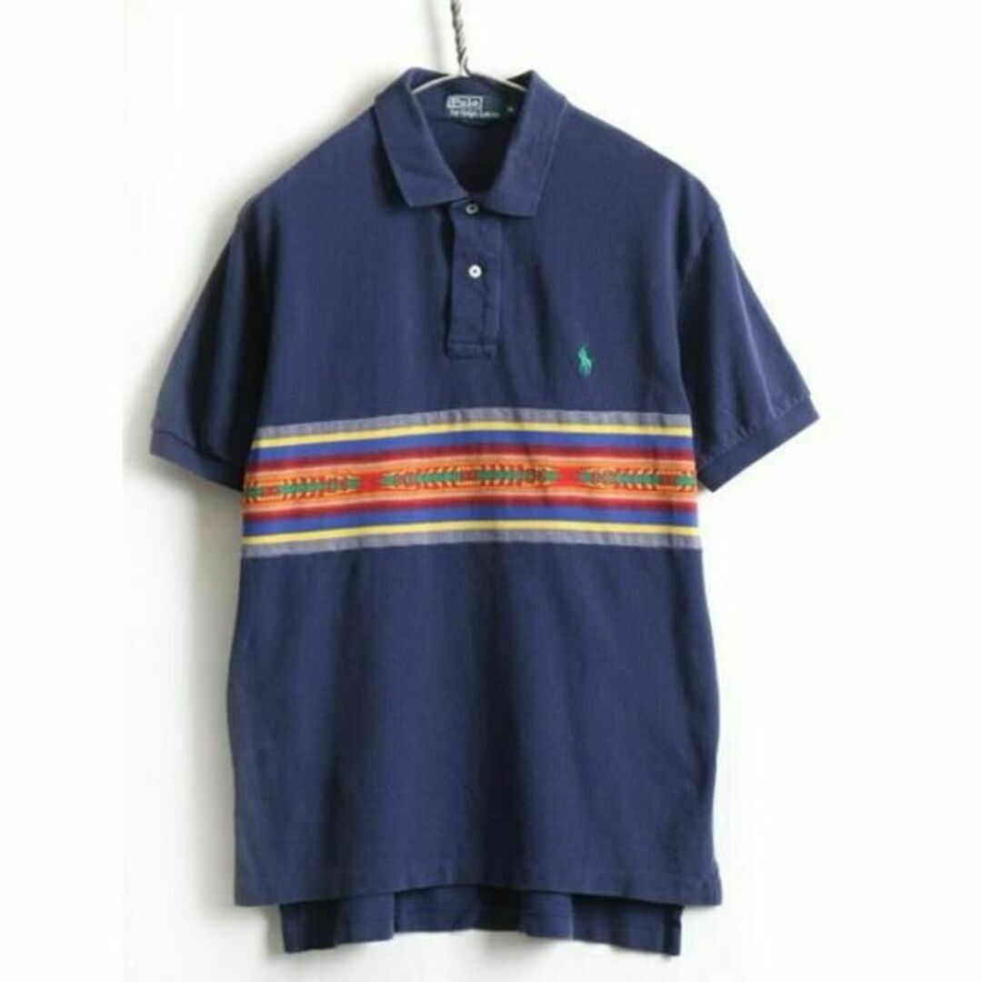 Ralph Lauren(ラルフローレン)の■ POLO ポロ ラルフローレン マルチカラー ネイティブ ボーダー 鹿の子  メンズのトップス(ポロシャツ)の商品写真