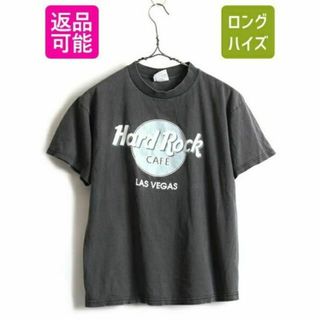 ハードロックカフェ(Hard Rock CAFE)の90's USA製 人気 黒 ■ ハードロックカフェ LAS VEGAS ロゴ (Tシャツ/カットソー(半袖/袖なし))