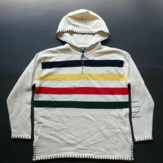 ポロラルフローレン(POLO RALPH LAUREN)の希少XS相当■ラルフローレンフード付ボーダーニットセーター女性■返品不可■(パーカー)