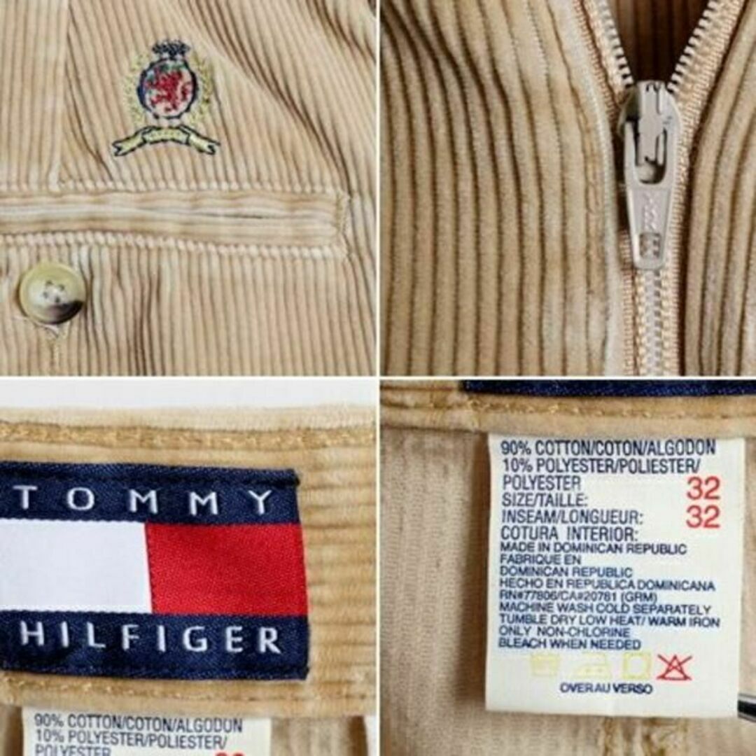 TOMMY HILFIGER(トミーヒルフィガー)の90's ■ TOMMY HILFIGER トミー ヒルフィガー 中細畝 ツータ メンズのパンツ(ワークパンツ/カーゴパンツ)の商品写真