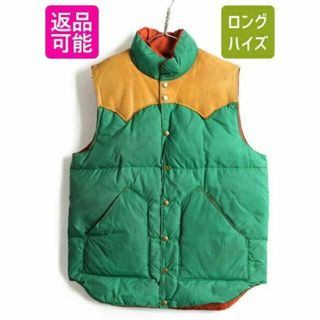 ロッキーマウンテン 17AW ダウン ベスト ナイロンタフタ × ヌバックレザー