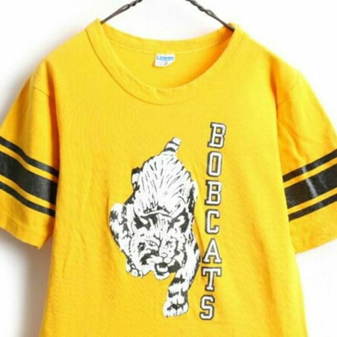 Champion(チャンピオン)の70s ビンテージ ★ Champion チャンピオン BOBCATS プリント メンズのトップス(Tシャツ/カットソー(半袖/袖なし))の商品写真