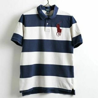 ポロラルフローレン(POLO RALPH LAUREN)のビッグポニー■POLOラルフローレン太ボーダー半袖ポロシャツ(ボーイズ XL 1(ブラウス)