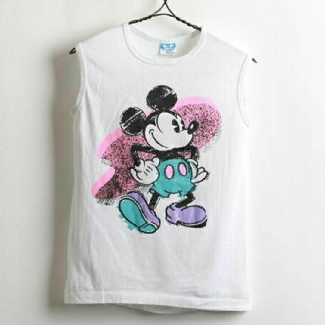 Disney(ディズニー)の80's■USA製ディズニーオフィシャル ミッキーマウス ノースリーブTシャツ( レディースのトップス(タンクトップ)の商品写真