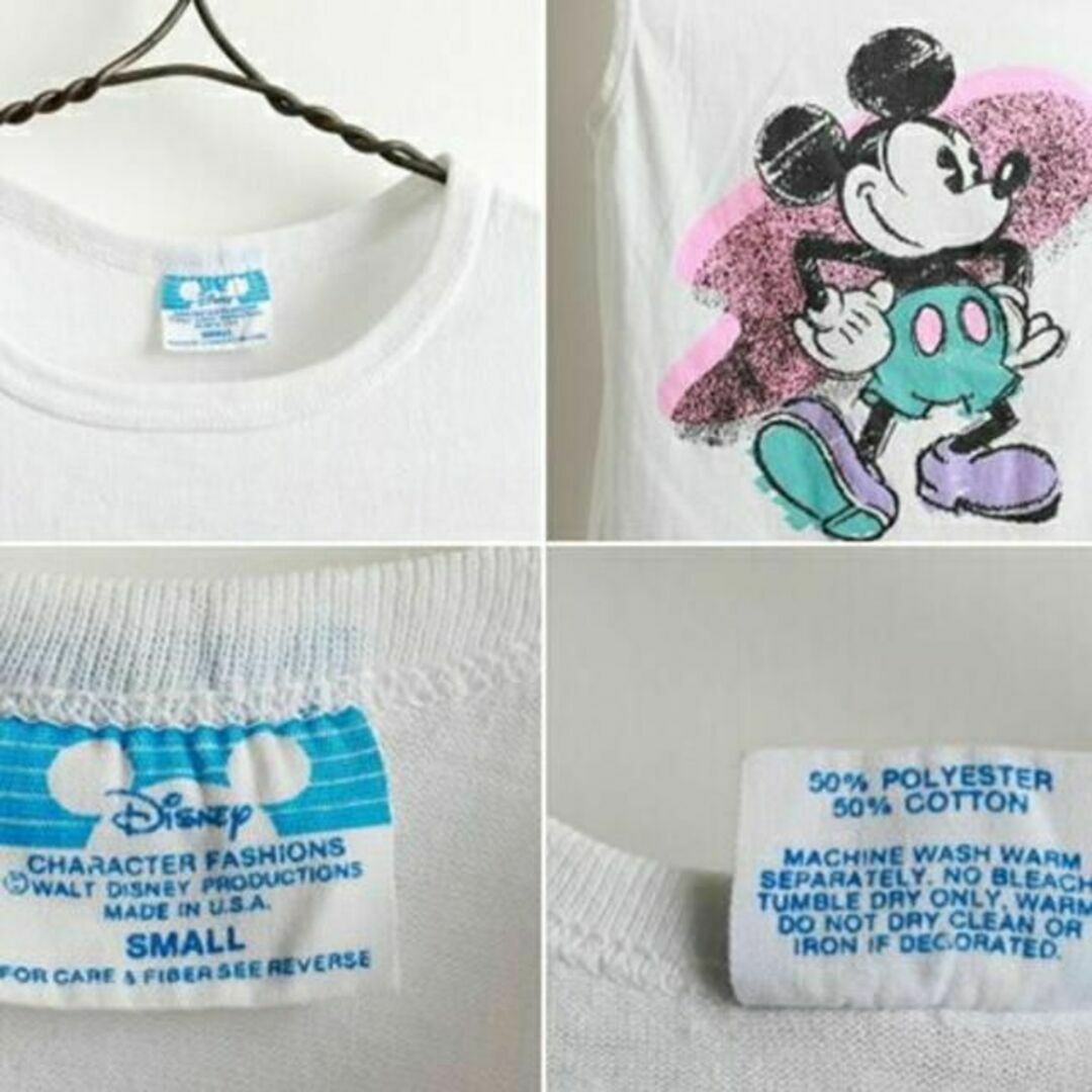 Disney(ディズニー)の80's■USA製ディズニーオフィシャル ミッキーマウス ノースリーブTシャツ( レディースのトップス(タンクトップ)の商品写真