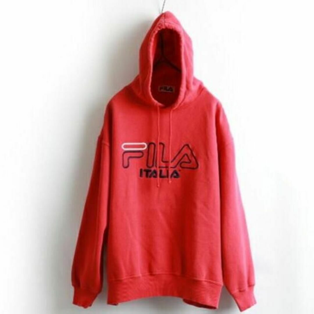 FILAの9090's■ フィラ FILA ビッグロゴ 刺繍 スウェット フード パーカー (