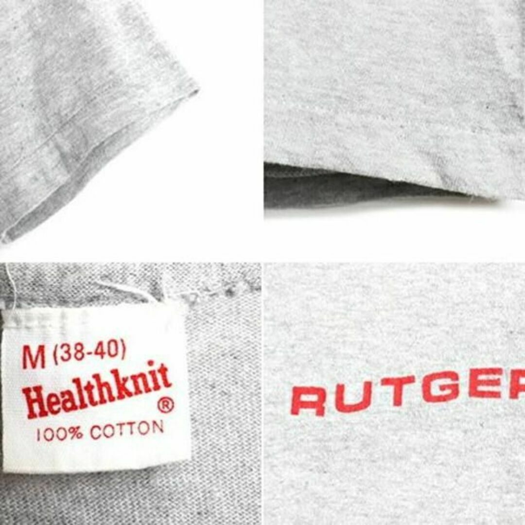 Healthknit(ヘルスニット)の60's ビンテージ ■ Healthknit ワンポイント カレッジ プリント メンズのトップス(Tシャツ/カットソー(半袖/袖なし))の商品写真