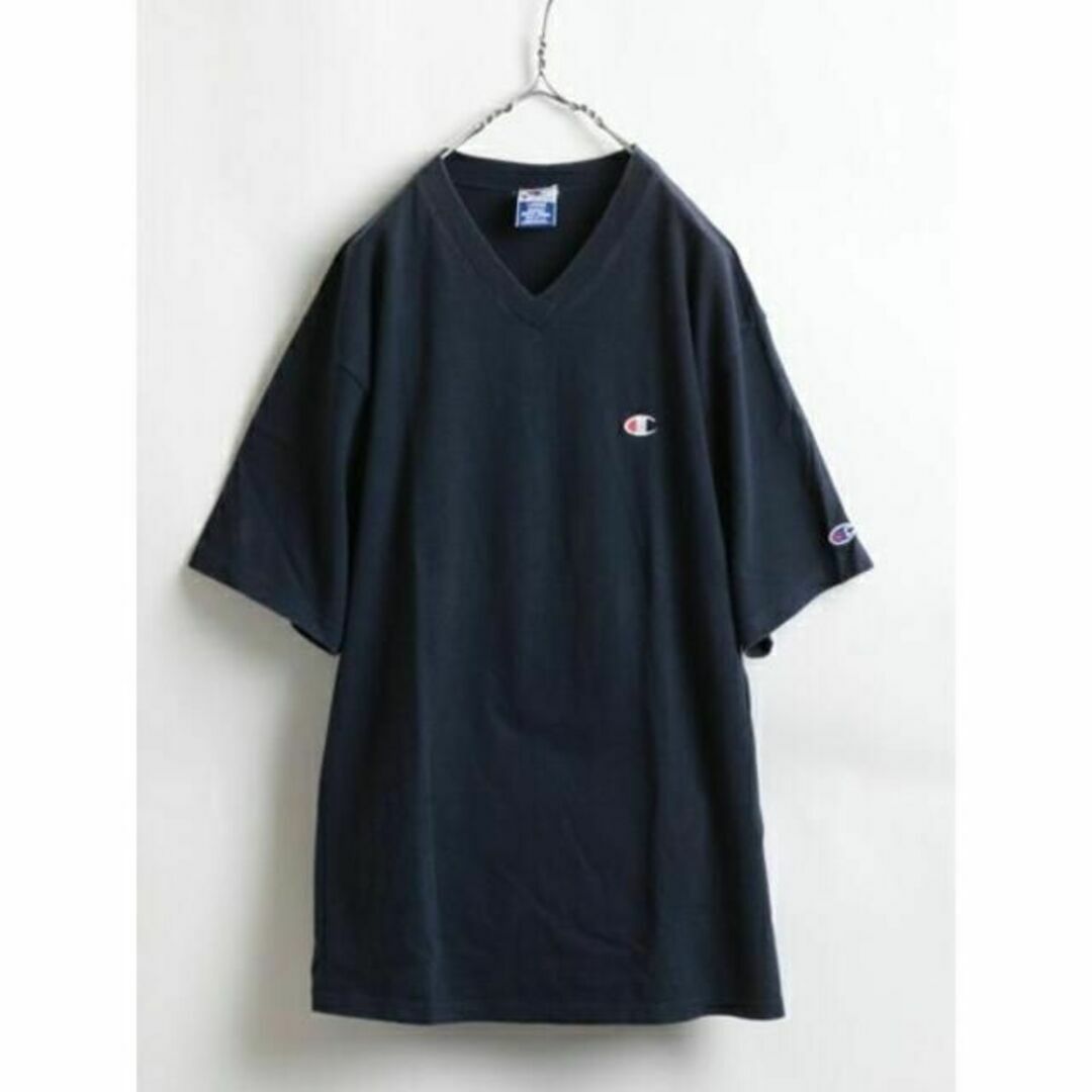 Champion(チャンピオン)の90s USA製 ★ Champion チャンピオン コットン 無地 Vネック  メンズのトップス(Tシャツ/カットソー(半袖/袖なし))の商品写真