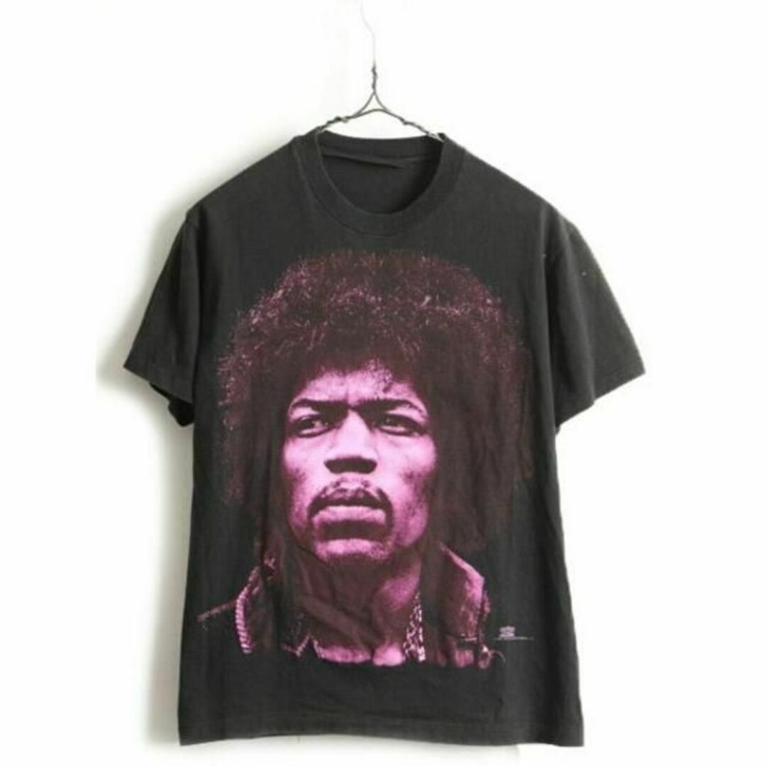 90's 人気 黒 ★ jimi Hendrix ジミ ヘンドリックス 大判 プ メンズのトップス(Tシャツ/カットソー(半袖/袖なし))の商品写真