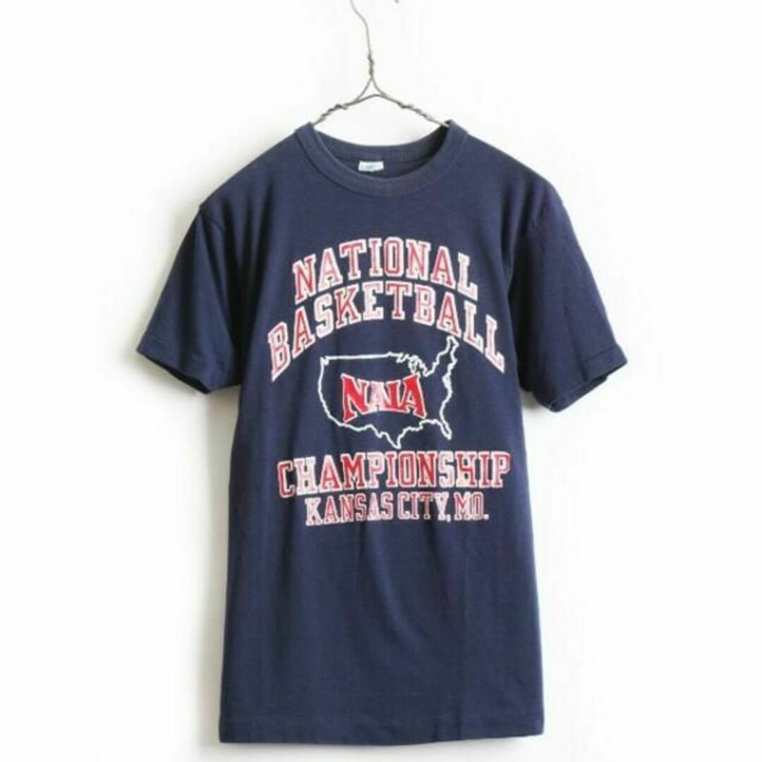 希少70年代バータグchampionチャンピオン5段プリントTシャツUSA製