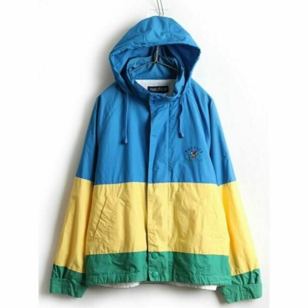 NAUTICA(ノーティカ)の90's ■ NAUTICA ノーティカ 収納 フード トリコカラー 切替 フル メンズのジャケット/アウター(ダッフルコート)の商品写真