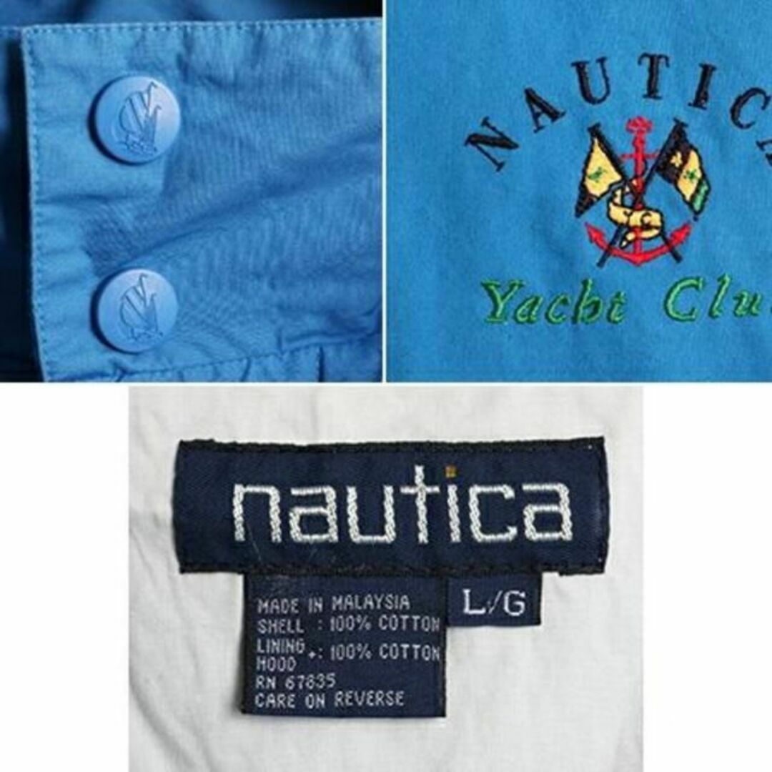 NAUTICA(ノーティカ)の90's ■ NAUTICA ノーティカ 収納 フード トリコカラー 切替 フル メンズのジャケット/アウター(ダッフルコート)の商品写真