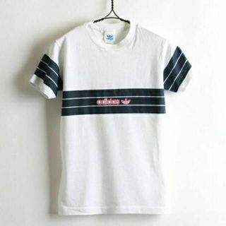 アディダス(adidas)の80's USA製ボーイズXL■アディダスADIDASロゴ フットボールタイププ(Tシャツ/カットソー)