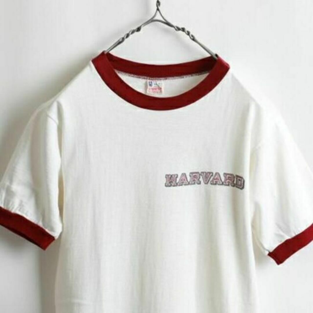 Champion(チャンピオン)の50s 希少サイズS ★ Champion チャンピオン ハーバード プリント  メンズのトップス(Tシャツ/カットソー(半袖/袖なし))の商品写真