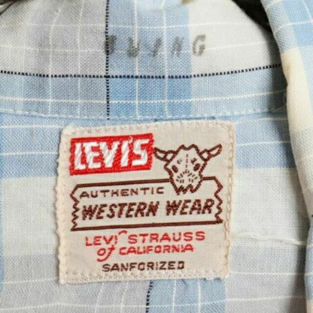 50's ビンテージ ★ LEVIS リーバイス ショートホーン チェック 長袖