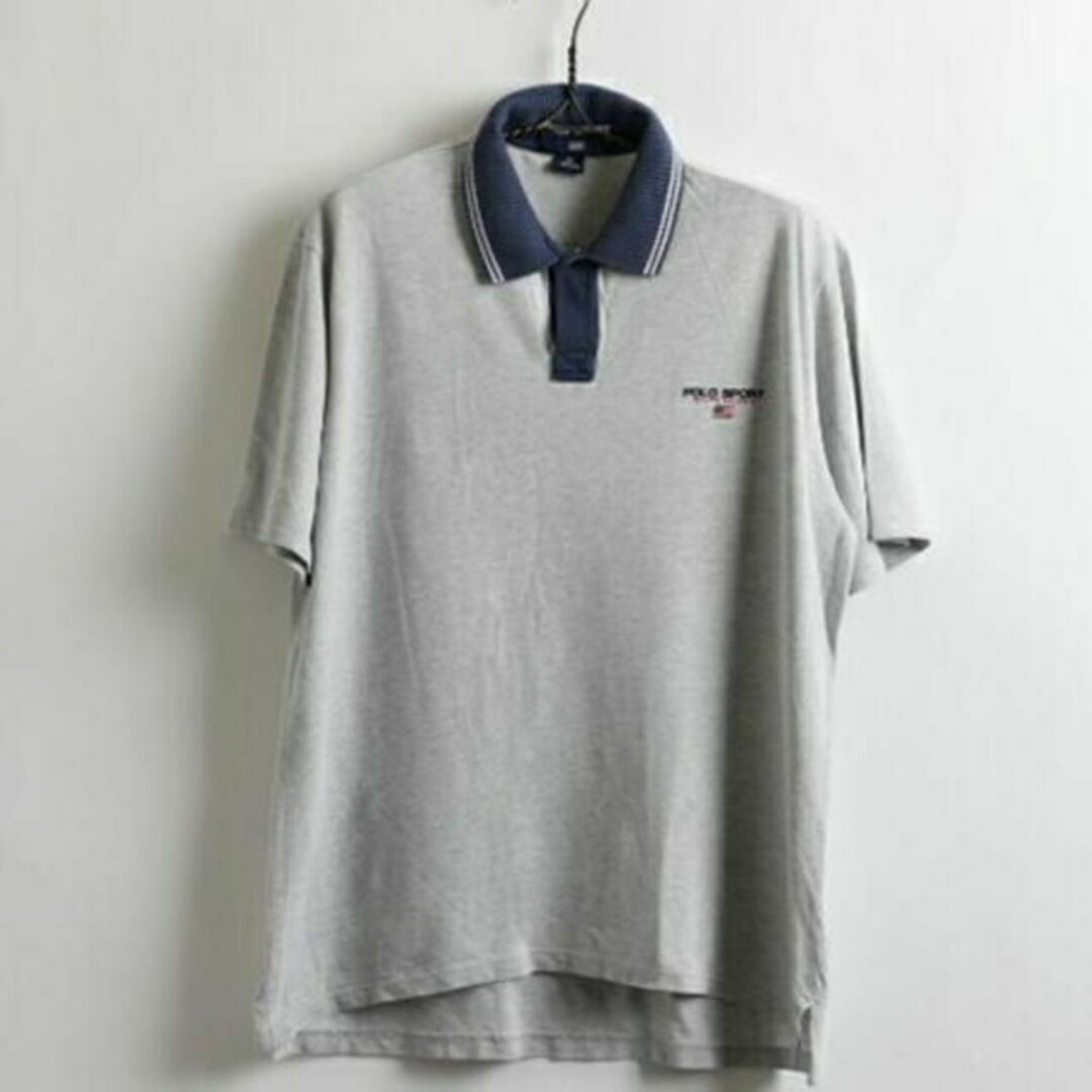 POLO RALPH LAUREN(ポロラルフローレン)の90's■ラルフローレン ポロスポーツPOLO SPORT 襟切替半袖ポロシャツ メンズのトップス(ポロシャツ)の商品写真