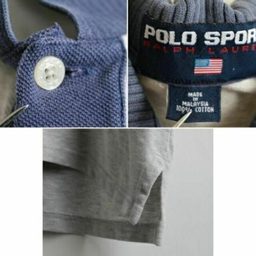 POLO RALPH LAUREN(ポロラルフローレン)の90's■ラルフローレン ポロスポーツPOLO SPORT 襟切替半袖ポロシャツ メンズのトップス(ポロシャツ)の商品写真