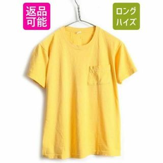 好雰囲気 80s ビンテージ ■ ポケット付き クルーネック 半袖 Tシャツ ((Tシャツ/カットソー(半袖/袖なし))