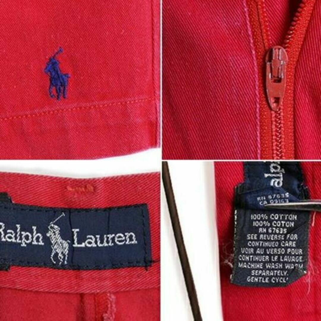 POLO RALPH LAUREN(ポロラルフローレン)の80's USA製 ■ ラルフローレン 2タック コットン チノ ショートパンツ レディースのパンツ(ショートパンツ)の商品写真