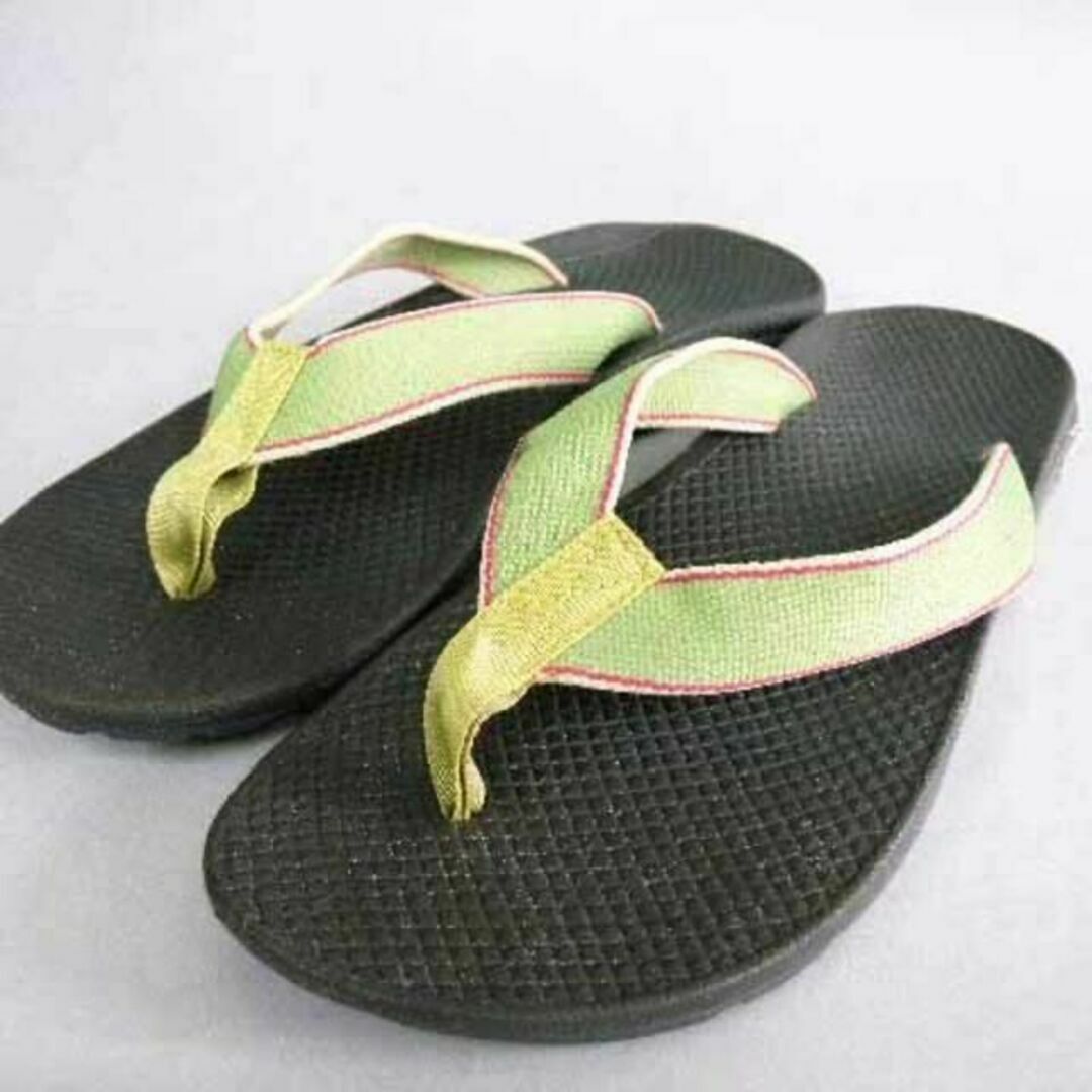 Chaco(チャコ)の良品！■CHACOチャコテープ トングサンダル緑茶(W9 26cm)女性■返品不 レディースの靴/シューズ(サンダル)の商品写真