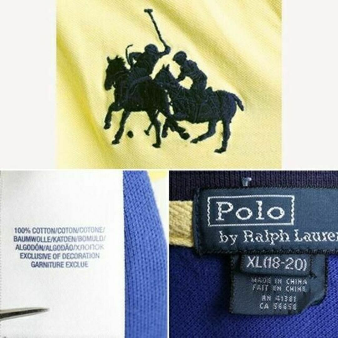 Ralph Lauren(ラルフローレン)のボーイズ XL メンズ S 程 ダブルポニー ■ POLO ポロ ラルフローレン メンズのトップス(ポロシャツ)の商品写真