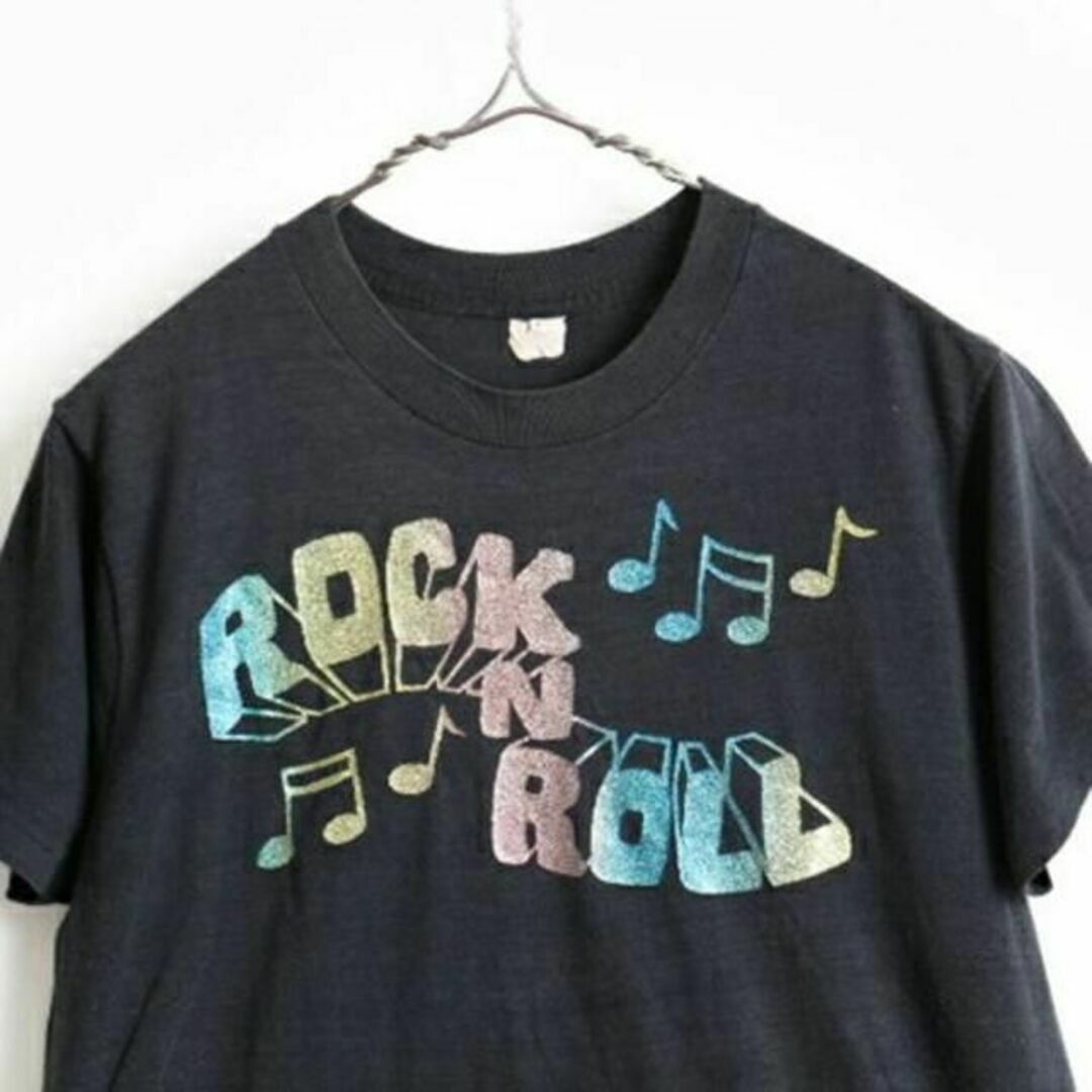 70's ビンテージ ■ ROCK N ROLL ロックンロール 両面 ラメ プ 2