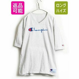 チャンピオン(Champion)の90's USA製 ■ Champion チャンピオン Vネック ビッグ ロゴ (Tシャツ/カットソー(半袖/袖なし))