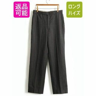 ダックス(DAKS)の60s ビンテージ ■ DAKS チェック ノータック ウール スラックス パン(ワークパンツ/カーゴパンツ)