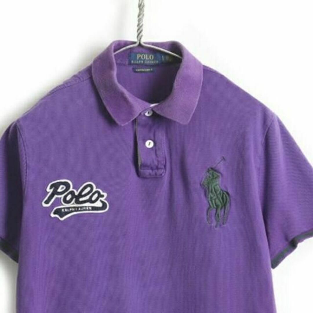 90s ■ POLO ポロ ラルフローレン 袖 ライン ラガーシャツ タイプ 鹿