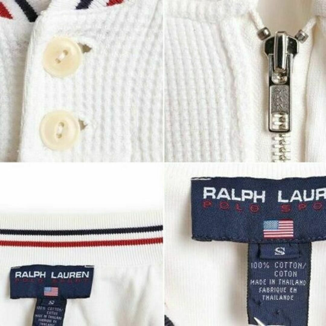 Ralph Lauren(ラルフローレン)の90s 希少サイズ S ■ ラルフローレン ポロスポーツ フルジップ ワッフル  レディースのジャケット/アウター(ロングコート)の商品写真