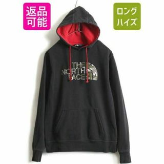 THE NORTH FACE ジップパーカー◎希少 デカロゴ グレー×パープル