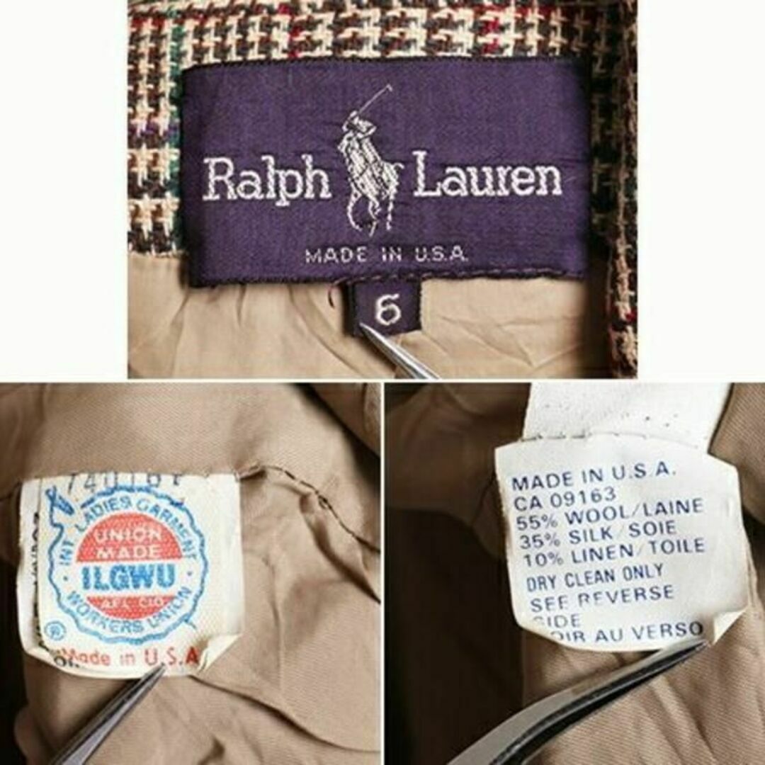 Ralph Lauren(ラルフローレン)のパープルレーベル USA製 ■ ラルフローレン ガンクラブ チェック 1ボタン  レディースのジャケット/アウター(ロングコート)の商品写真