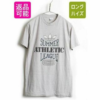 アディダス(adidas)の80s ビンテージ USA製 ■ アディダス トレフォイル 5段 ロゴ プリント(Tシャツ/カットソー(半袖/袖なし))