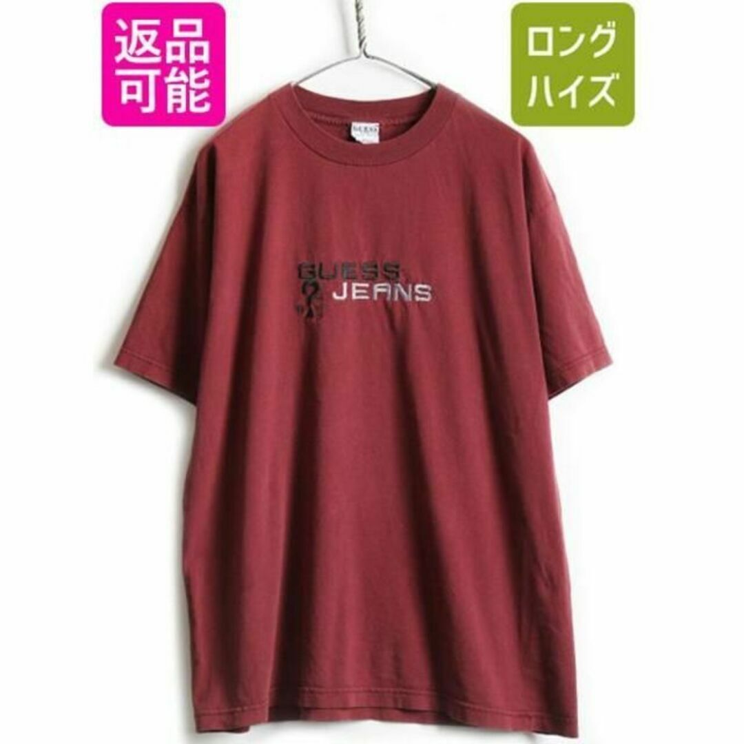 GUESS(ゲス)の90s USA製 ■ GUESS JEANS ゲス ジーンズ ロゴ 刺繍 半袖  メンズのトップス(Tシャツ/カットソー(半袖/袖なし))の商品写真