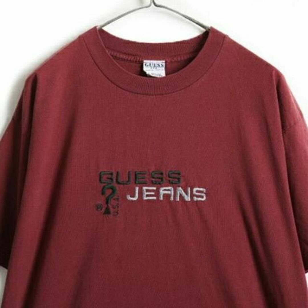 GUESS(ゲス)の90s USA製 ■ GUESS JEANS ゲス ジーンズ ロゴ 刺繍 半袖  メンズのトップス(Tシャツ/カットソー(半袖/袖なし))の商品写真