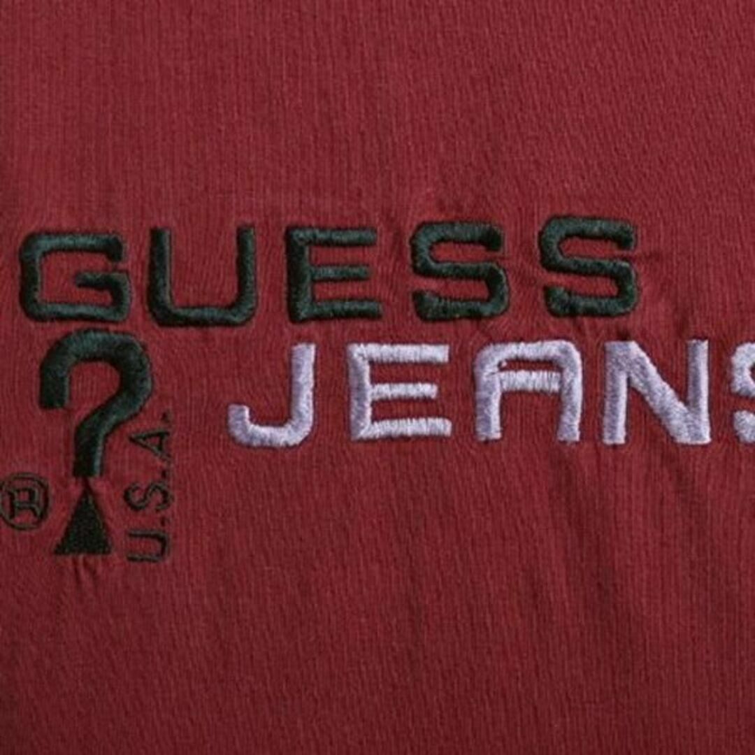 GUESS(ゲス)の90s USA製 ■ GUESS JEANS ゲス ジーンズ ロゴ 刺繍 半袖  メンズのトップス(Tシャツ/カットソー(半袖/袖なし))の商品写真