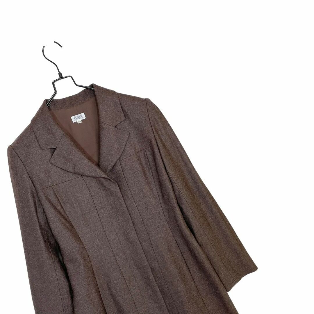 FOXEY - FOXEY ウール コートワンピース ロング 38 M〜L FOXEY - FOXEY ウール コートワンピース ロング 38 M〜L