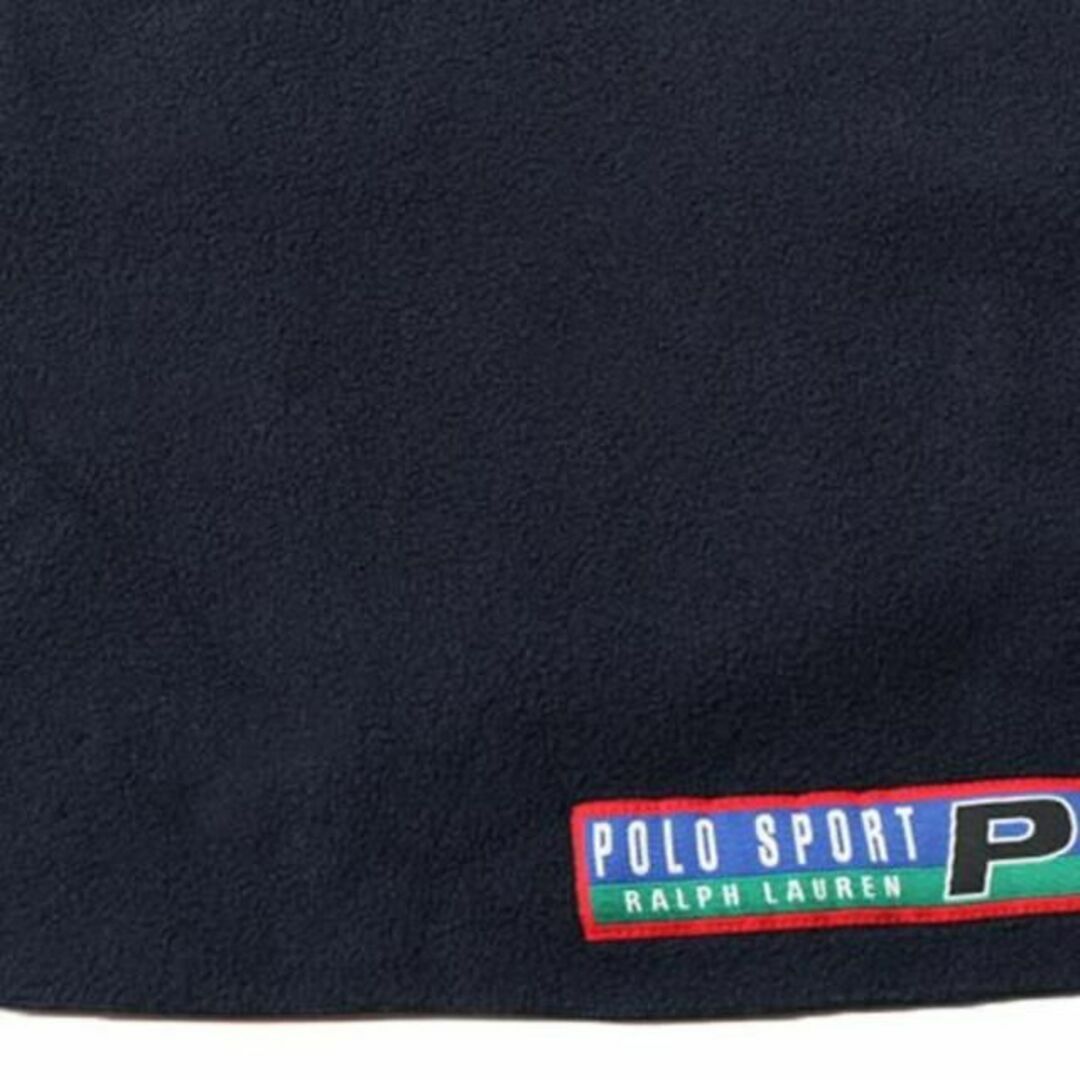 Ralph Lauren(ラルフローレン)の90s USA製 ポロスポーツ ラルフローレン フリース マフラー POLO 紺 メンズのファッション小物(マフラー)の商品写真