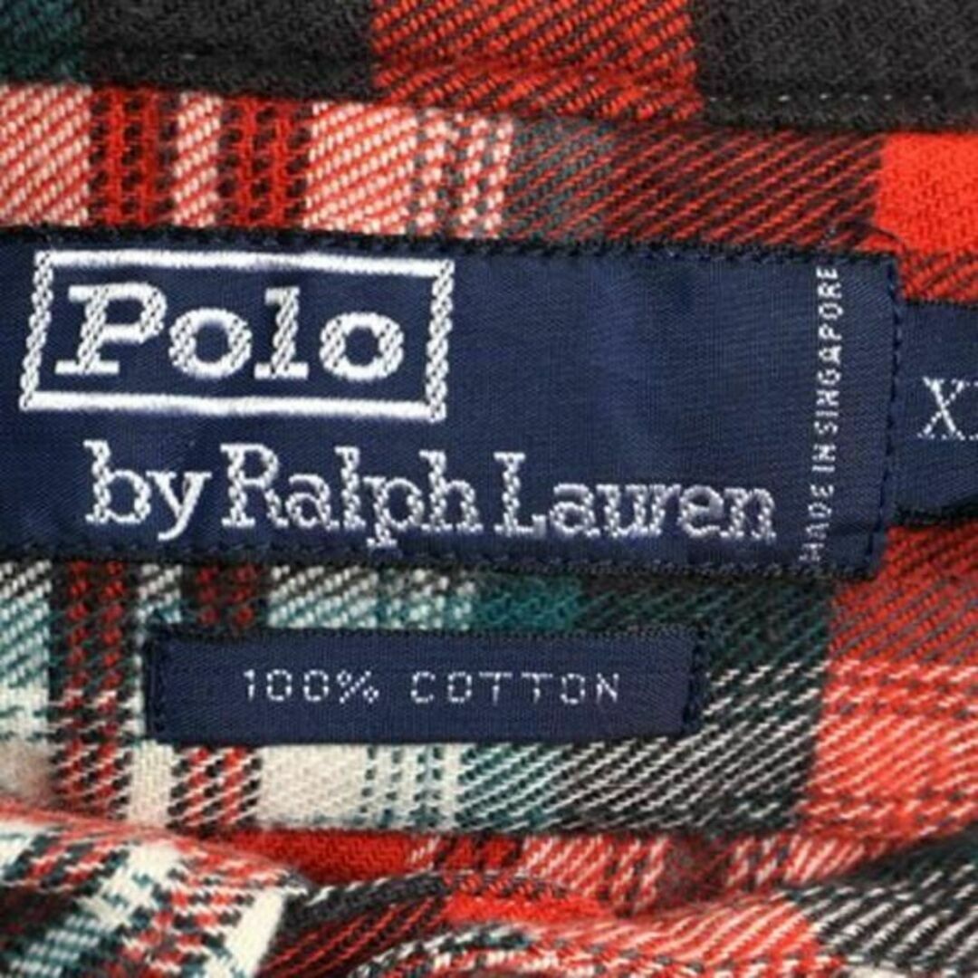 Ralph Lauren(ラルフローレン)の90s POLO ポロ ラルフローレン チェック ヘビーフランネル シャツ XL メンズのトップス(シャツ)の商品写真