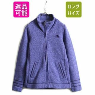 ザノースフェイス(THE NORTH FACE)のUS企画 ノースフェイス セーター フリース ジャケット M アウトドア 杢 紫(ブルゾン)