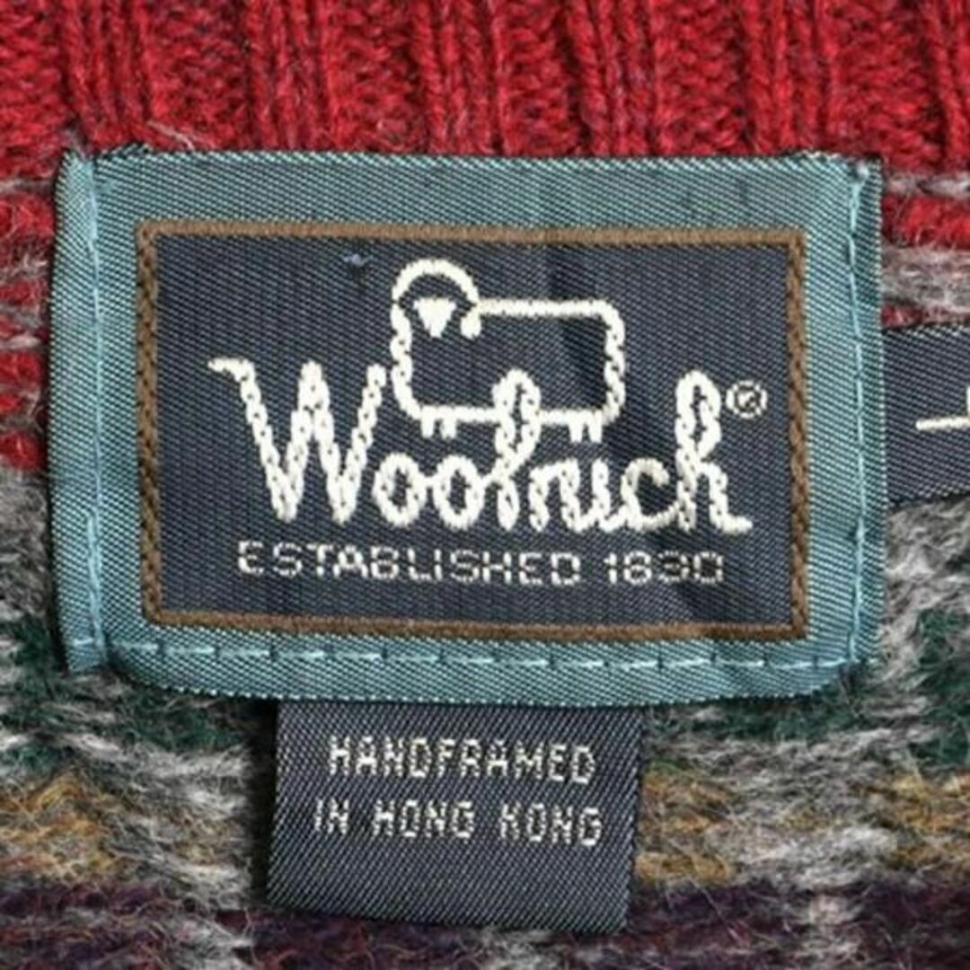 WOOLRICH(ウールリッチ)の90s ウールリッチ 長袖 ウール ニット セーター メンズ L フェアアイル メンズのトップス(ニット/セーター)の商品写真