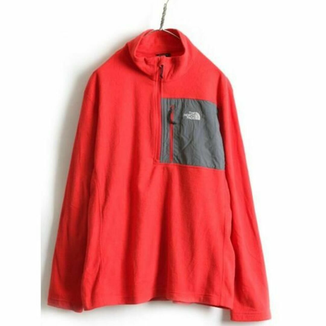 THE NORTH FACE(ザノースフェイス)のノースフェイス 長袖 フリース Tシャツ XL ロンT アウトドア インナー 赤 メンズのトップス(Tシャツ/カットソー(七分/長袖))の商品写真