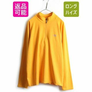 ザノースフェイス(THE NORTH FACE)の90s USA製 ノースフェイス ハイネック 長袖 Tシャツ XL インナー 黄(Tシャツ/カットソー(七分/長袖))