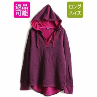 ザノースフェイス(THE NORTH FACE)のノースフェイス ストレッチ スウェット フード パーカー L プルオーバー 紫(パーカー)