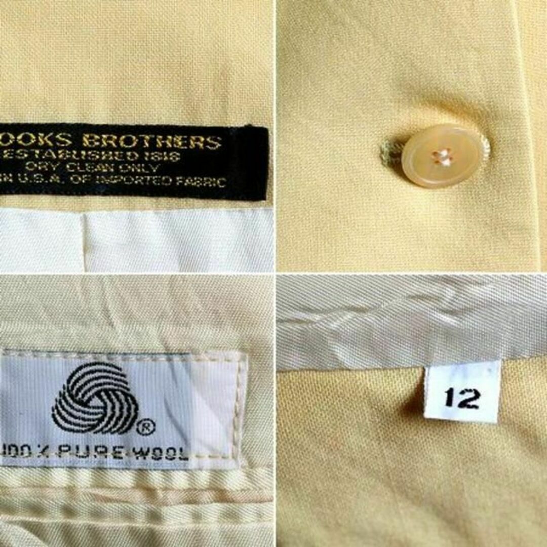 Brooks Brothers(ブルックスブラザース)の80s USA製 ブルックスブラザーズ ノーカラー ウール テーラードジャケット レディースのジャケット/アウター(テーラードジャケット)の商品写真