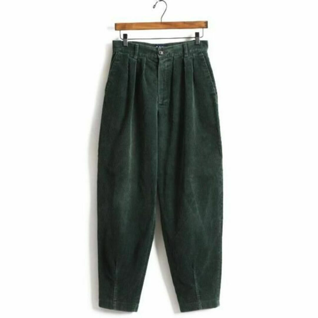 90s OLD GAP 太畝 コーデュロイ パンツ レディース M バギー 緑の通販