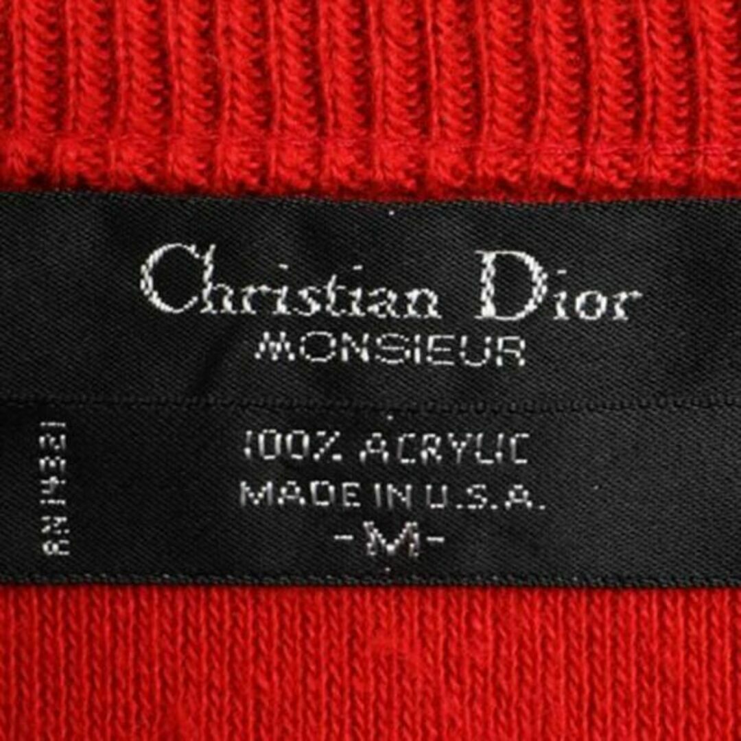 90s USA製 クリスチャン ディオール Vネック アクリル ニット セーター